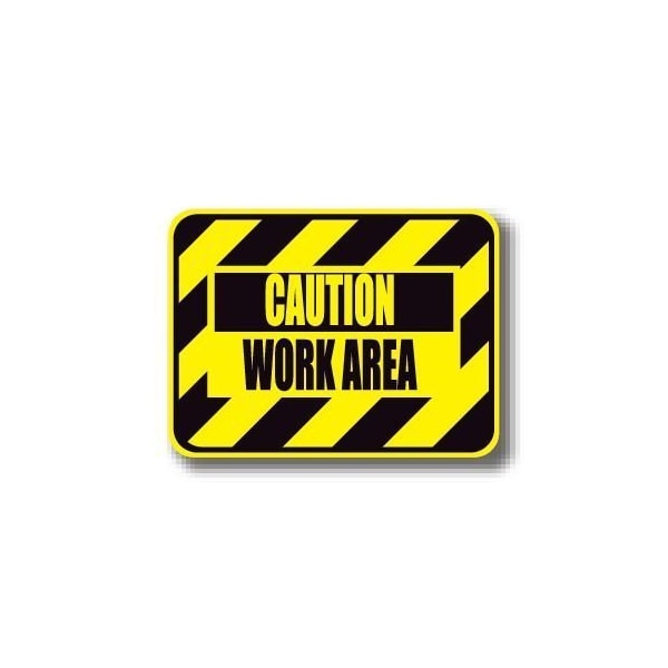 Ergomat 30in x 21in RECTANGLE SIGNS - Caution Work Area DSV-SIGN 630 #2112 -UEN - main